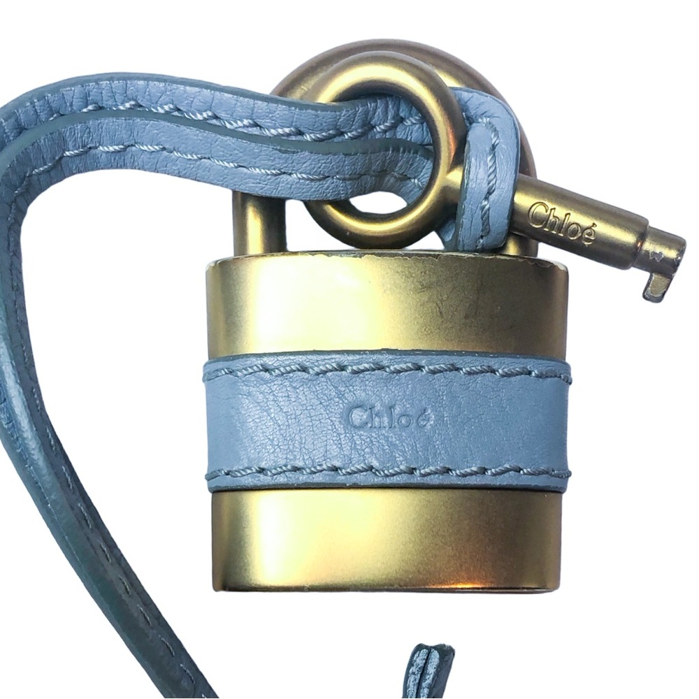 CHLOE Paddington Replacement Blue Gray Leather Lock and Key RARE HTF AUTHENTIC